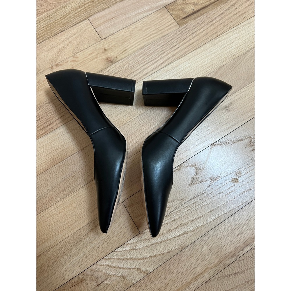 Marc Fisher Vividly Block Heel Pumps Pointy Toe Classic Women 9 Black - Picture 3 of 7